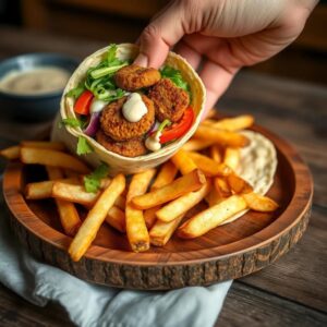 Falafel ranskalaisilla
